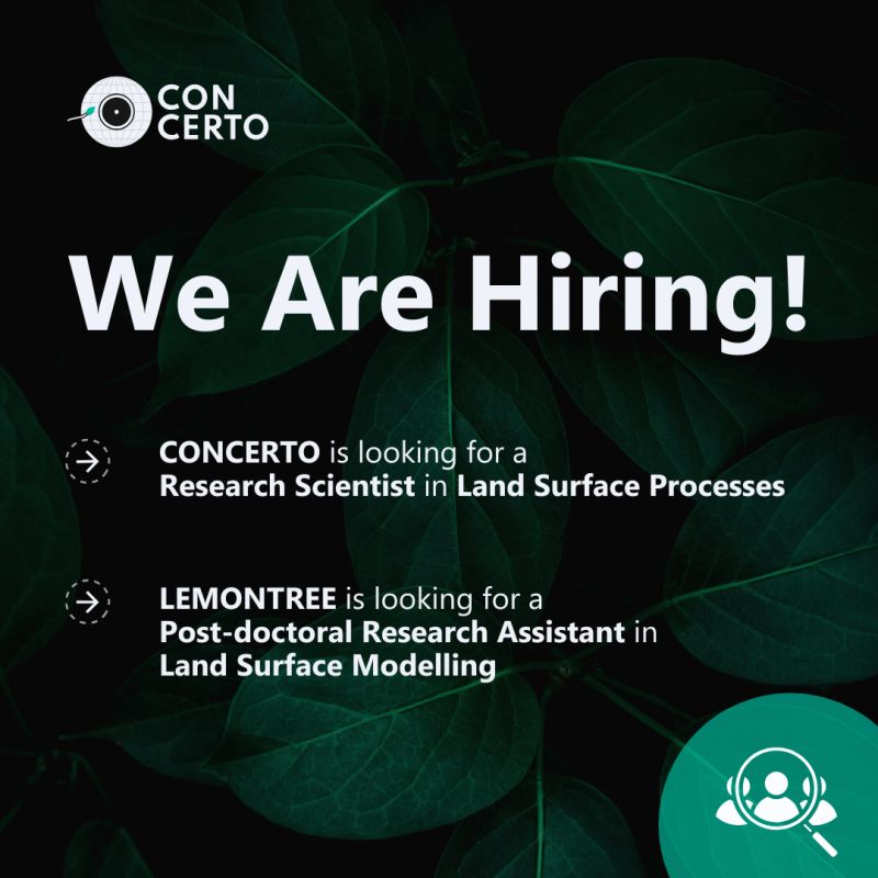 CONCERTO and LEMONTREE are looking for two new researchers
