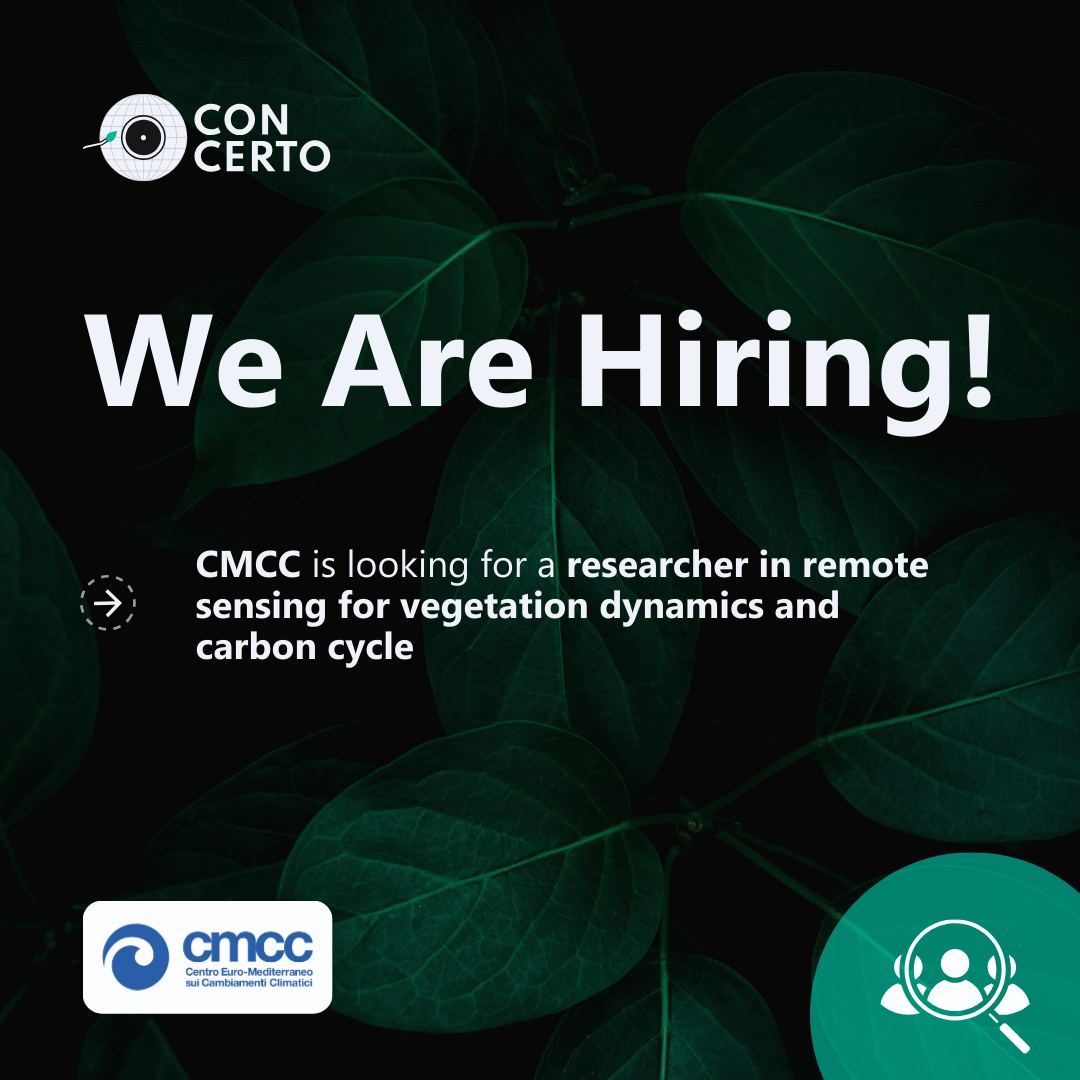 CONCERTO and CMCC are looking for a researchers in Carbon Cycle Modelling and Ecosystem Dynamics